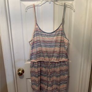 Striped‎ Multicolor Sleeveless Romper